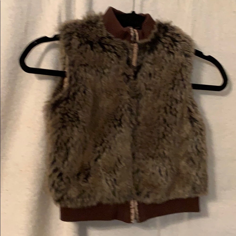 George faux fur kids vest